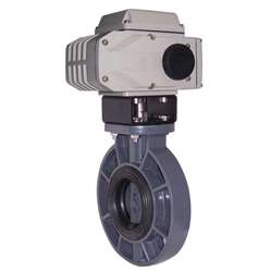 電動UPVC塑料蝶閥、UPVC電動塑料蝶閥