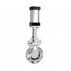 氣動對夾式刀閘閥PNI.0 DN200的，材質(zhì)碳鋼