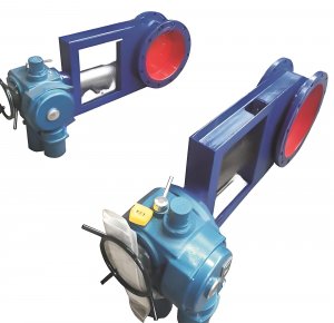 圓形電動調(diào)節(jié)插板閥DN300，國產(chǎn)電動插板